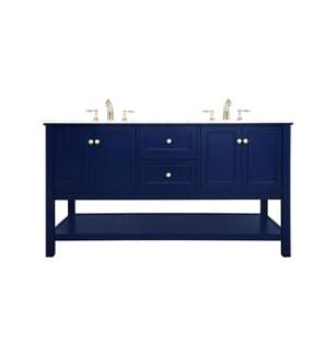 ARKA-E VF27060DBL Bathroom Vanity in Blue/Brushed Gold