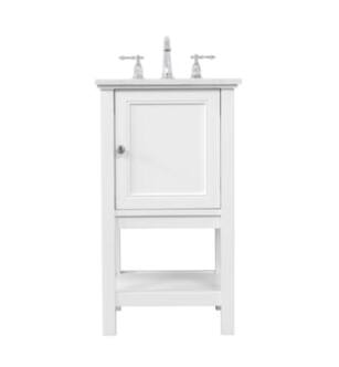ARKA-E VF27019WH Bathroom Vanity in White/Brushed Nickel