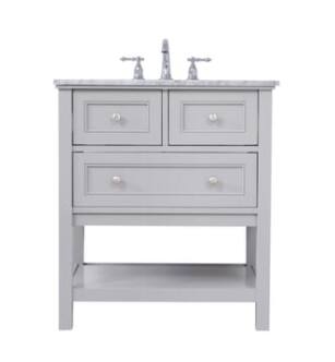 ARKA-E VF27030GR Bathroom Vanity in Grey/Brushed Nickel