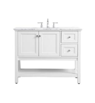 ARKA-E VF27042WH Bathroom Vanity in White/Brushed Nickel