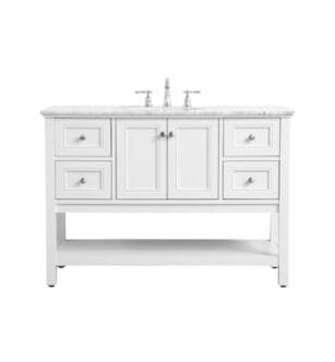 ARKA-E VF27048WH Bathroom Vanity in White/Brushed Nickel