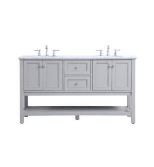 ARKA-E VF27060GR Bathroom Vanity in Grey/Brushed Nickel