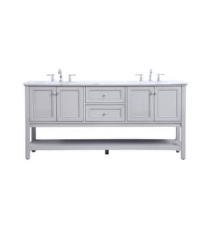 ARKA-E VF27072GR Bathroom Vanity in Grey/Brushed Nickel