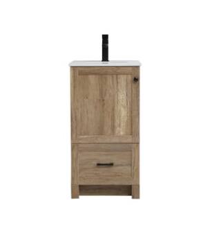 ARKA-E VF2818NT Bathroom Vanity in Natural Oak/Black