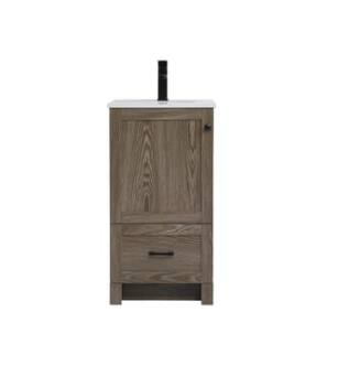 ARKA-E VF2818WO Bathroom Vanity in Weathered Oak/Black