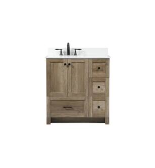 ARKA-E VF2832NT-BS Bathroom Vanity in Natural Oak/Black