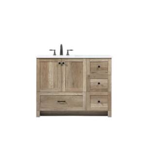 ARKA-E VF2842NT Bathroom Vanity in Natural Oak/Black