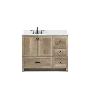 ARKA-E VF2842NT-BS Bathroom Vanity in Natural Oak/Black