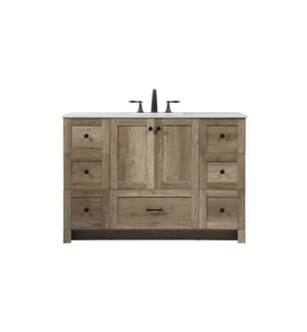 ARKA-E VF2848NT Bathroom Vanity in Natural Oak/Black