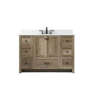 ARKA-E VF2848NT-BS Bathroom Vanity in Natural Oak/Black