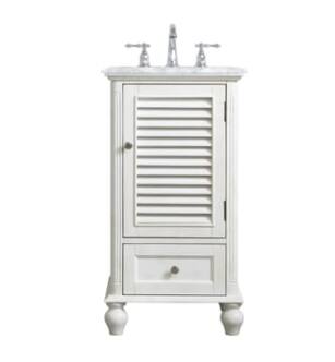 ARKA-E VF30519AW Bathroom Vanity in Antique White/Brushed Nickel