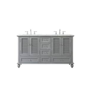 ARKA-E VF30560DGR Bathroom Vanity in Grey/Brushed Nickel