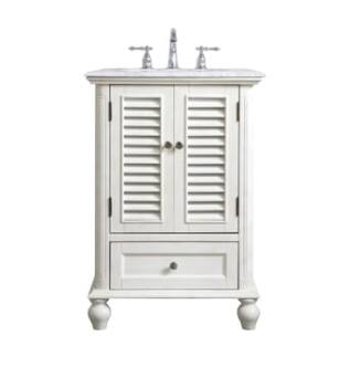 ARKA-E VF30524AW Bathroom Vanity in Antique White/Brushed Nickel