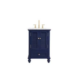 ARKA-E VF30524BL Bathroom Vanity in Blue/Gold