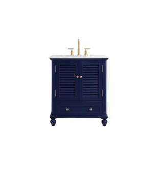 ARKA-E VF30530BL Bathroom Vanity in Blue/Gold