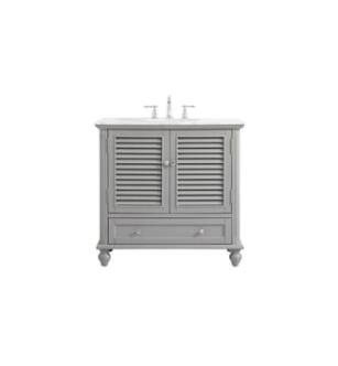 ARKA-E VF30536GR Bathroom Vanity in Grey/Brushed Nickel
