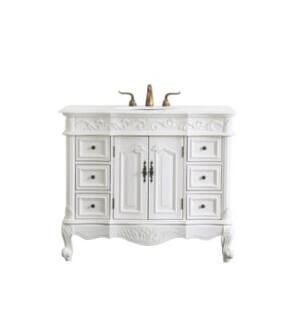 ARKA-E VF38842AW-VW Bathroom Vanity in Antique White/Antique Bronze