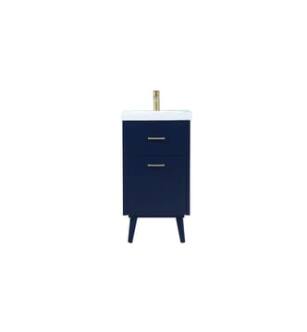 ARKA-E VF41018MBL Bathroom Vanity in Blue/Gold