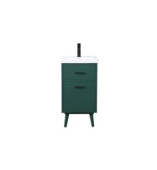 ARKA-E VF41018MGN Bathroom Vanity in Green/Black