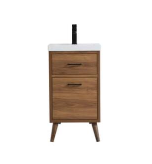 ARKA-E VF41018WB Bathroom Vanity in Walnut Brown/Black