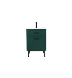ARKA-E VF41024MGN Bathroom Vanity in Green/Black