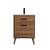 Arka VF41024WB Bathroom Vanity in Walnut Brown/Black