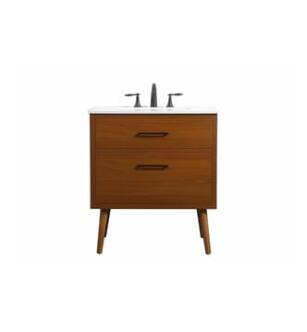 ARKA-E VF41030MTK Bathroom Vanity in Teak/Black