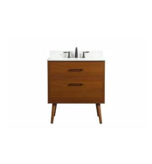 ARKA-E VF41030MTK-BS Bathroom Vanity in Teak/Black