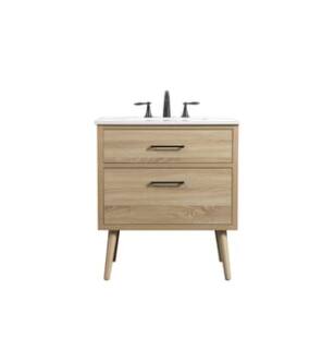 ARKA-E VF41030MW Bathroom Vanity in Mango Wood/Black
