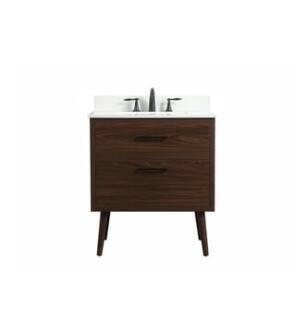 ARKA-E VF41030MWT-BS Bathroom Vanity in Walnut/Black
