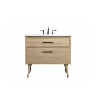 ARKA-E VF41036MW Bathroom Vanity in Mango Wood/Black