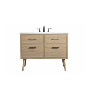 ARKA-E VF41042MW Bathroom Vanity in Mango Wood/Black