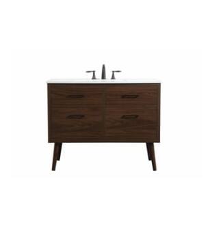 ARKA-E VF41042MWT Bathroom Vanity in Walnut/Black