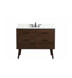 ARKA-E VF41042MWT-BS Bathroom Vanity in Walnut/Black