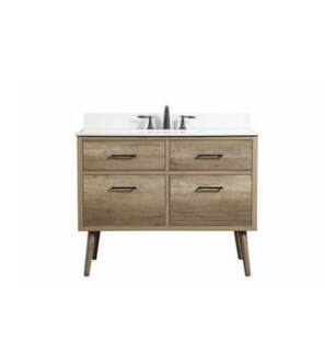 ARKA-E VF41042NT-BS Bathroom Vanity in Natural Oak/Black