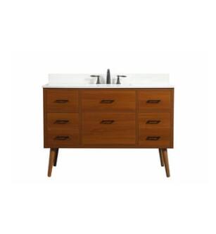 ARKA-E VF41048MTK-BS Bathroom Vanity in Teak/Black
