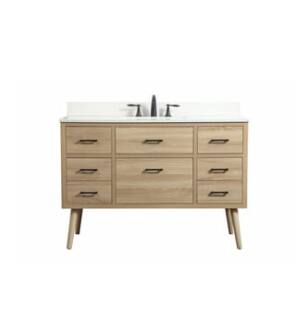 ARKA-E VF41048MW-BS Bathroom Vanity in Mango Wood/Black