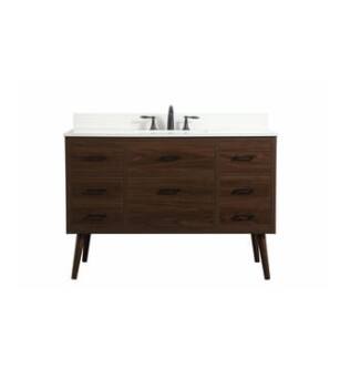 ARKA-E VF41048MWT-BS Bathroom Vanity in Walnut/Black