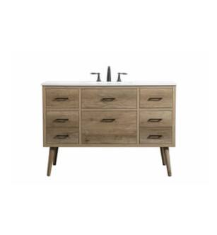 ARKA-E VF41048NT Bathroom Vanity in Natural Oak/Black