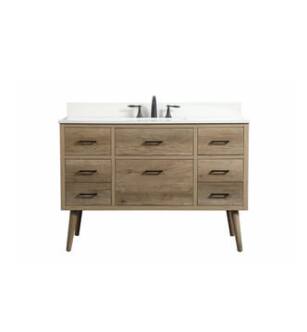 ARKA-E VF41048NT-BS Bathroom Vanity in Natural Oak/Black