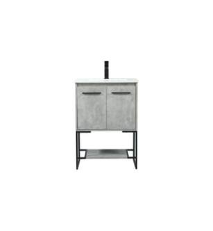 ARKA-E VF42524MCG Bathroom Vanity in Concrete Grey/Black