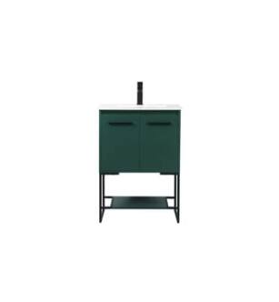 ARKA-E VF42524MGN Bathroom Vanity in Green/Black