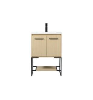 ARKA-E VF42524MMP Bathroom Vanity in Maple/Black
