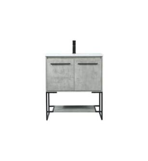 ARKA-E VF42530MCG Bathroom Vanity in Concrete Grey/Black