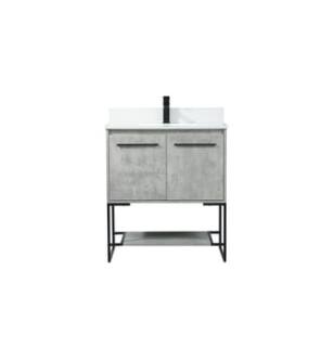 ARKA-E VF42530MCG-BS Bathroom Vanity in Concrete Grey/Black