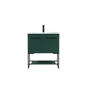 ARKA-E VF42530MGN Bathroom Vanity in Green/Black