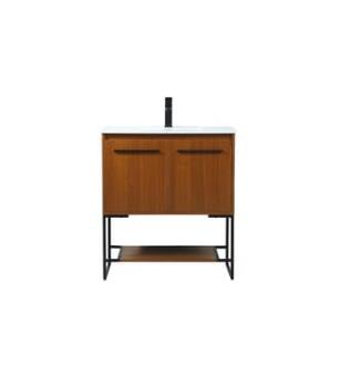 ARKA-E VF42530MTK Bathroom Vanity in Teak/Black
