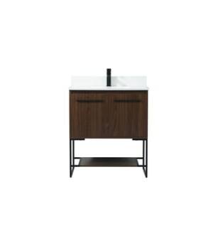 ARKA-E VF42530MWT-BS Bathroom Vanity in Walnut/Black