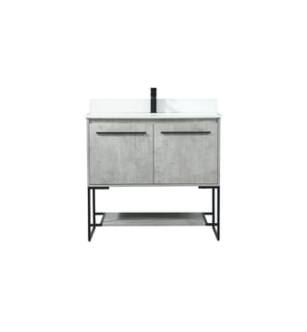 ARKA-E VF42536MCG-BS Bathroom Vanity in Concrete Grey/Black