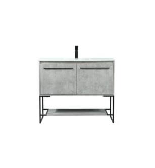 ARKA-E VF42540MCG Bathroom Vanity in Concrete Grey/Black